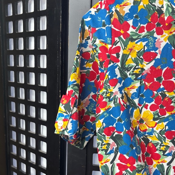 🌸 Molly Bracken Floral Front Tie, Button Blouse Colorful Women’s Small NWT 🌸 - Picture 4 of 14